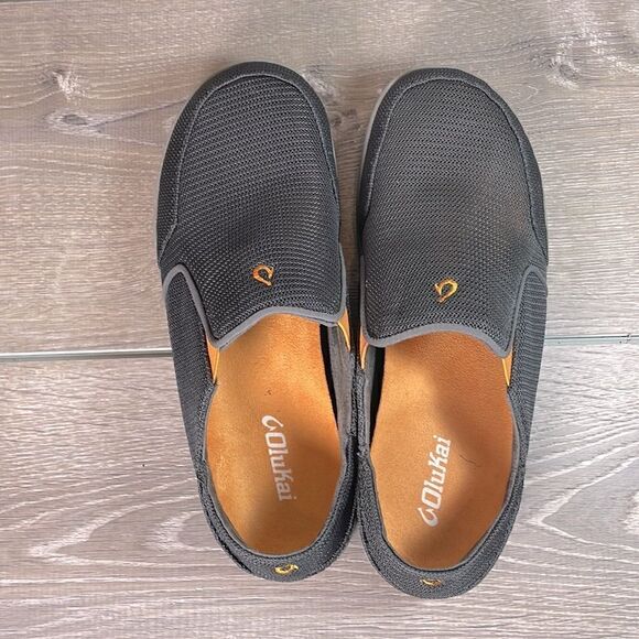 Olukai Nohea Mesh Mens Size 9/EU 42 Dark Shadow Slip On Collapsible Heel Sneaker - Picture 5 of 12